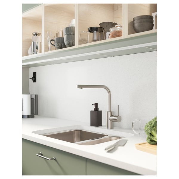 SIBBARP Wandpaneel maßgefertigt, weiß Steinmuster/Laminat, 1 m²x1.3 cm