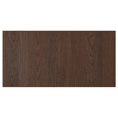 SINARP Küchenfront aus dunklem Holz, rechteckig mit Holzmaserung.