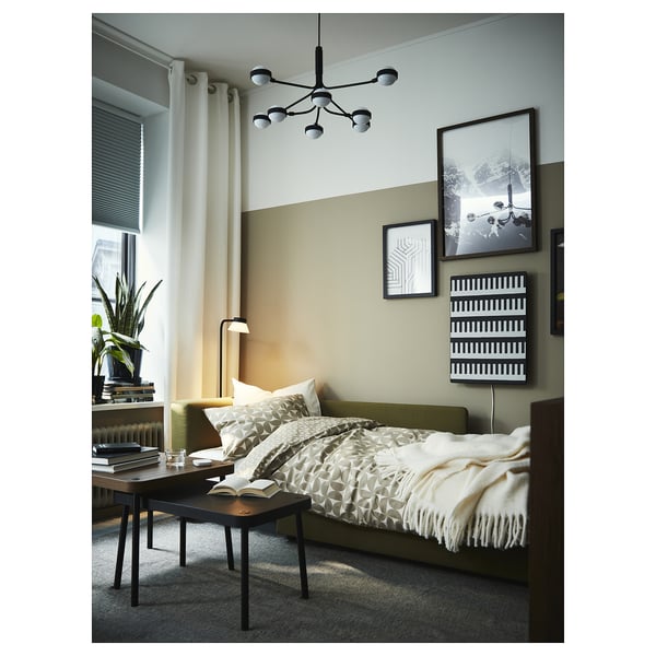 SKÖNABÄCK 2er-Bettsofa, Vissle gelbgrün