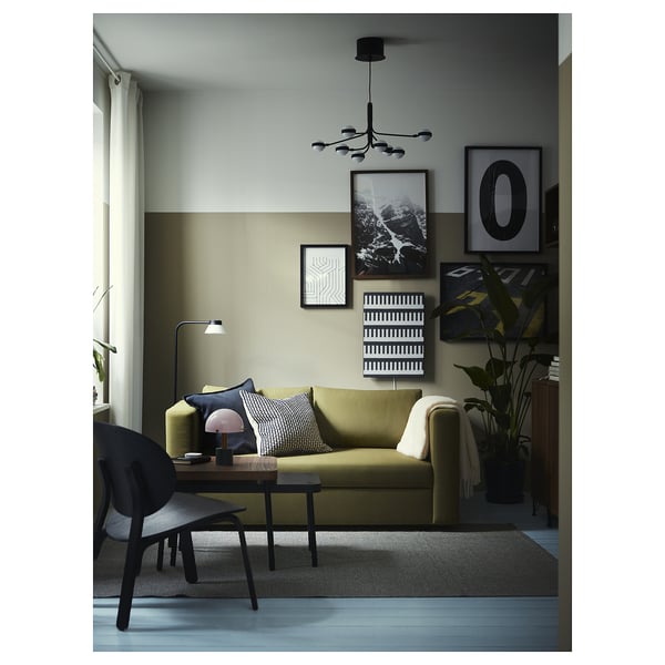 SKÖNABÄCK 2er-Bettsofa, Vissle gelbgrün