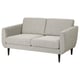 Option: SMEDSTORP Sofa: grau, Stoff, Mid-Century-Stil, zwei Kissen, Kegelbeine.