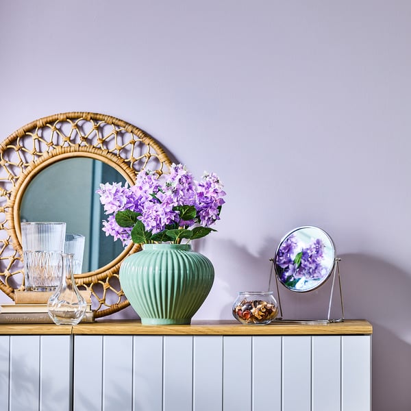SMYCKA Kunstblumenstrauß, drinnen/draußen/lila, 36 cm