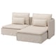SÖDERHAMN 2er-Sofa, mit Récamiere mit Armlehne/Gransel natur