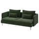SÖDERHAMN 3er-Sofa, Johanneshov dunkelgrün