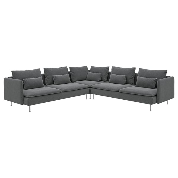 SÖDERHAMN Ecksofa 6-sitzig, Johanneshov dunkelgrau