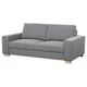Option: SÖRVALLEN graues 2-Sitzer-Sofa: modern, minimalistisch, Holzbeine, bequeme Kissen.