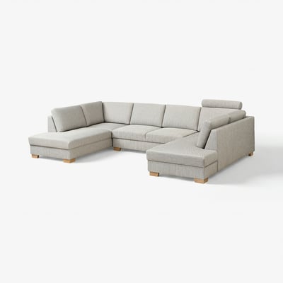 SÖRVALLEN Sofa, U-Form/4-sitzig, Viarp beige/braun