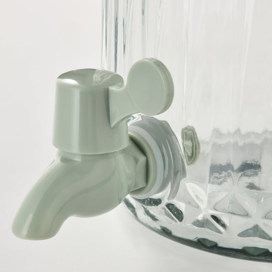SOMMARFLÄDER Gefäß mit Zapfhahn, Klarglas/hellgrün, 3 l - IKEA Österreich