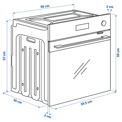 SPJUTBO Heißluftofen, Kombinierte Dampffunktion Heißluftfrittierfunktion/schwarz IKEA 700
