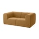 Option: Ein Stockhholm 2025 Sofa in hellbrauner Farbe mit einem modernen, geometrischen Design aus Polyestergewebe.