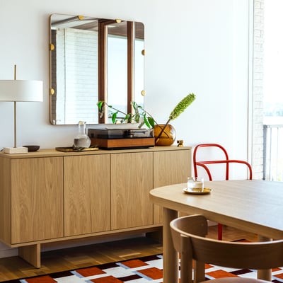 STOCKHOLM 2025 Sideboard, Eichenfurnier, 161x42x83 cm