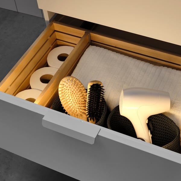 STÖTTA LED-Lichtleiste/Schrank + Sensor, batteriebetrieben weiß, 52 cm