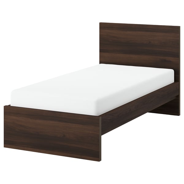 STORKLINTA Bettgestell, dunkelbraun Eichenachbildung, 90x200 cm