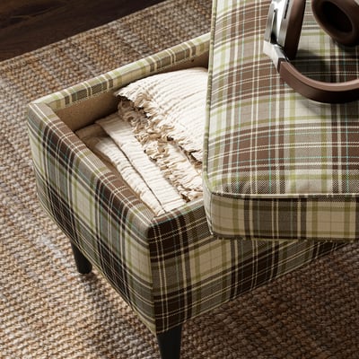 STRANDMON Hocker mit Aufbewahrung, Talliden beige/braun