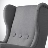 Kuscheliger grauer Kindersessel, hohe Rückenlehne, Plüschstoff, robustes Design.