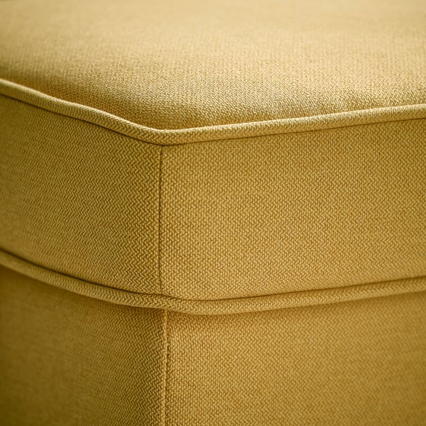 STRANDMON Ohrensessel mit Hocker, Tibbleby gelb