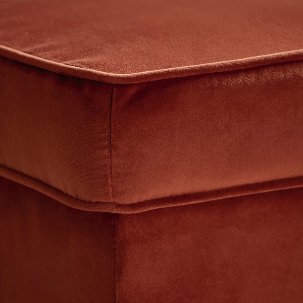 STRANDMON Ohrensessel mit Hocker, Tommaboda braunrot