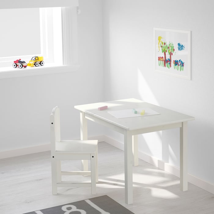 SUNDVIK Kindertisch, weiß, 76x50 cm IKEA Österreich