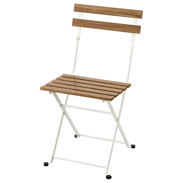 Tarno Stuhl Aussen Faltbar Weiss Hellbraun Lasiert Ikea Osterreich