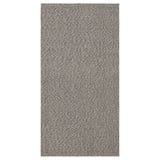 Ikea TIPHEDE grauer rechteckiger Baumwollteppich mit Gittermuster.
