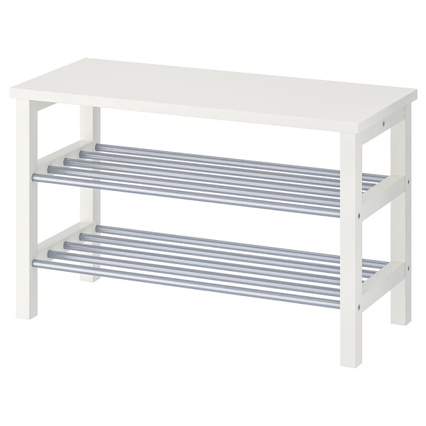 TJUSIG Bank mit Schuhablage - weiß - IKEA