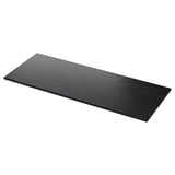 Schwarze Arbeitsplatte, modern, Marmormuster.