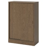Brauner TONSTAD-Schrank aus Holz, Schiebetüren, verstellbare Regale.
