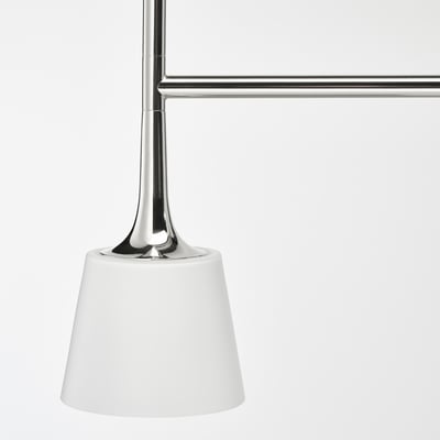 TYBBLE Hängeleuchte mit 5 Lampen, LED, vernickelt/opalweiß Glas - IKEA