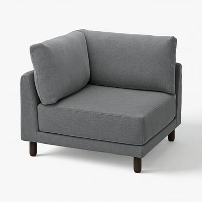 UPPÅKRA Graues Sofa, modernes Design mit quadratischer Form und bequemen Kissen, aus langlebigem recyceltem Polyesterstoff.