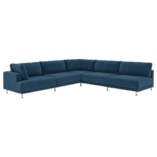 UPPÅKRA Modulecksofa 6-sitzig, ohne Abschluss rechts/Samsala dunkelblau