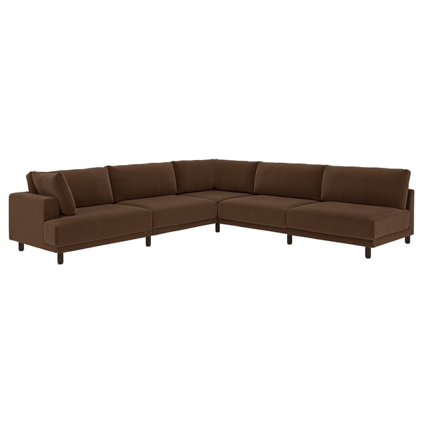 UPPÅKRA Modulecksofa 6-sitzig, ohne Abschluss rechts/Samsala dunkelbraun