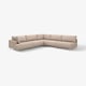 UPPÅKRA beige Ecksofa, modernes Design, bequeme Kissen, graue Farbe, Eckform, stilvoll und gemütlich.