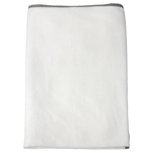 VÄDRA weißer Babymattenbezug, weiches Frottee, recycelte Materialien, Rechteck, schlichtes Design.