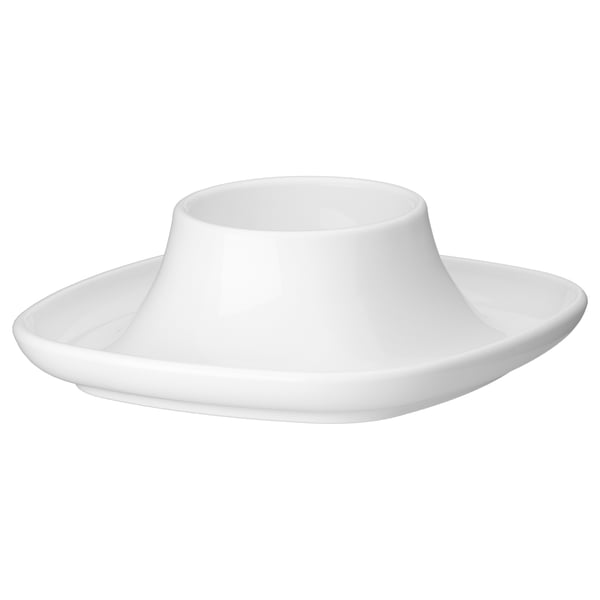 VÄRDERA weiße Porzellantasse, schlichtes und rundes Design mit leichtem Flair.