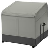 Eine graue wasserdichte Aufbewahrungsbox von VÄTTERSÖ mit Belüftung für Outdoor-Kissen.