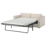 VIMLE Schlafsofa, beige, eckig, umwandelbar.