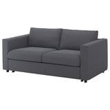 VIMLE Sofa, grau, modernes Design, 2-Sitzer mit verstellbarer Rückenlehne, Stoffbezug.