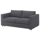 VIMLE Sofa, grau, modernes Design, 2-Sitzer mit verstellbarer Rückenlehne, Stoffbezug.