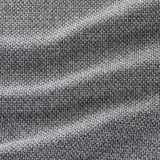 Nahaufnahme des gewebten Stoffes der VIMLE-Sofas, der sein enges, gleichmäßiges Gewebe und seine weichen, neutralen Grautöne zur Geltung bringt.