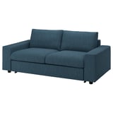 Ikea VIMLE blaues Schlafsofa, modernes Design, abnehmbarer Bezug, umwandelbare Sitze.