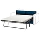 VIMLE türkisfarbenes Schlafsofa, modernes Design, Metallrahmen, weiche Kissen.