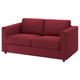 Option: Rotes VIMLE Sofa, modernes minimalistisches Design mit Kissen, kompakte Größe.