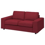 Rotes VIMLE 2-Sitzer-Sofa, modern, Stoff.