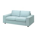 VIMLE hellblaues Sofa, modernes minimalistisches Design, Drei-Kissen-Layout, robuster Stoffbezug.
