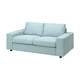 VIMLE hellblaues Sofa, modernes minimalistisches Design, Drei-Kissen-Layout, robuster Stoffbezug.