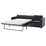 VIMLE Schlafsofa in dunkelgrauem, modernem Design mit dicker Matratze.