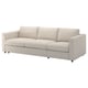 VIMLE Sofa, beige, Stoff, L-förmig, Dreisitzer, modernes Design.