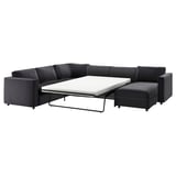 VIMLE Sektionssofa, anthrazit, L-Form, modernes Design, umwandelbarer Schlafplatz.