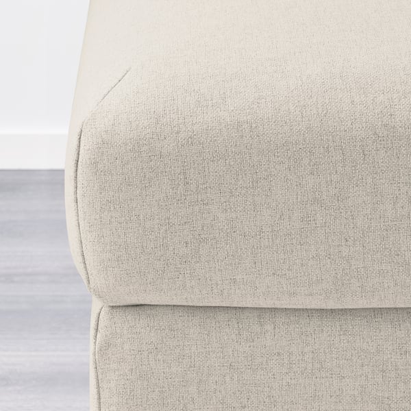 Ecke für Polstermöbel in Beige; Plüschiger, sauberer, hochwertiger Stoff.