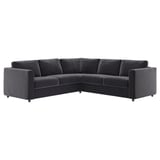 VIMLE dunkelgraues modulares Sektionssofa, modernes Design.